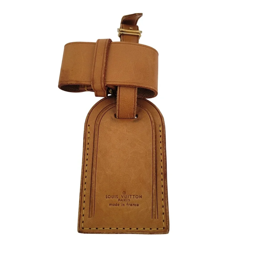 Louis Vuitton Vachetta Leather Luggage Tag and Poignee Handle Binder Set France